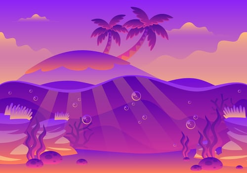 Under The Ocean Background Vector