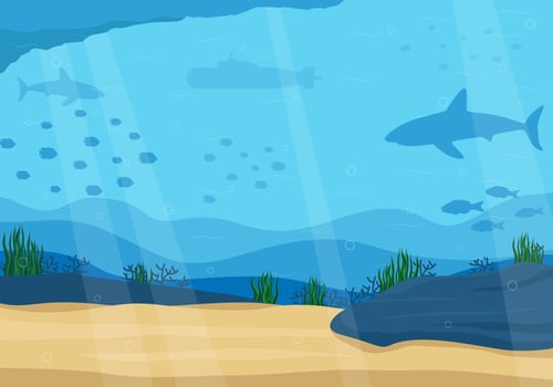 Ocean Background in Vector 