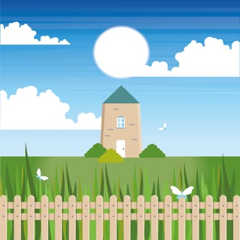 Vector Spring Landscape illustration
