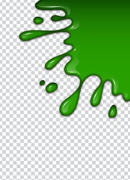 Green liquid, splashes and smudges. Slime vector illustration.