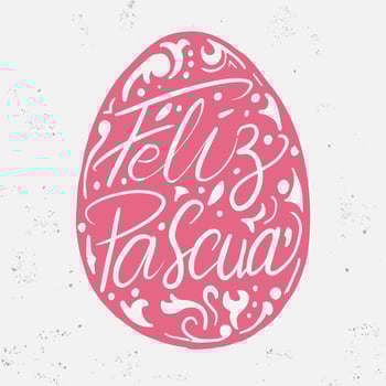 Feliz Pascua Typography vector