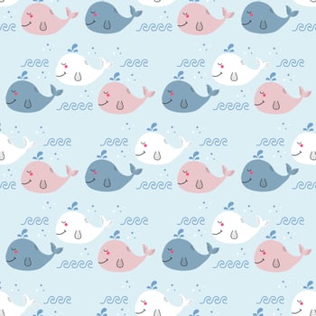 Whale Pattern Vector