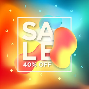 Sale Banner Liquefy Fluid Color background vector