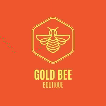 Logo with insect. Badge Bee for corporate identity vector