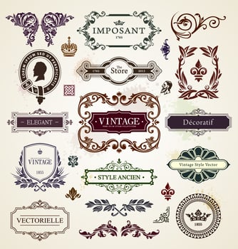 Vintage design elements vector