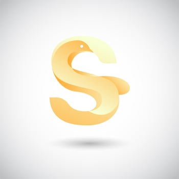 Letter S With Dove Logo Concept vector