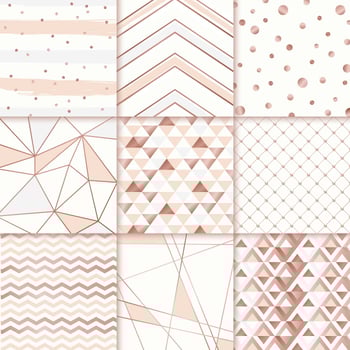 Rose gold background collection vector