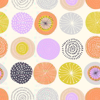 Vector seamless pattern with ink circle textures