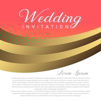 Wedding Invitation Card With Text Place vector