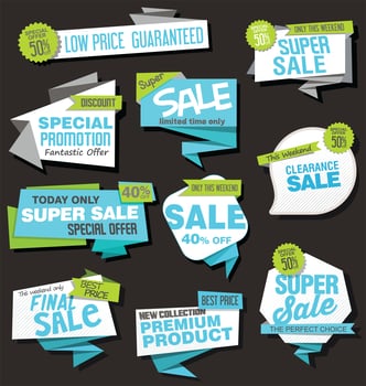 Modern badges stickers and labels collection vector