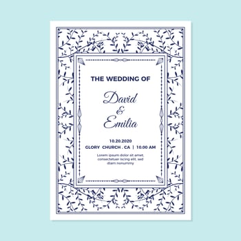 Wedding Invitation Card Template vector
