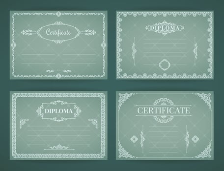 Vector Design Templates Collection for Diploma, Certificate, Posters and other use.