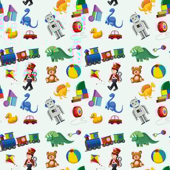 Children toys seamless pattern vector