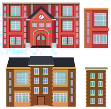 Exterior of school building vector
