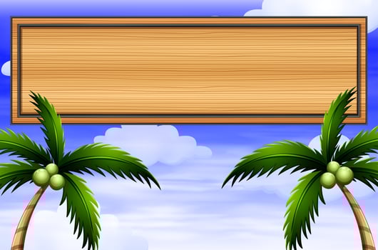 An empty signboard vector