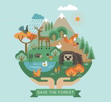 Vector illustration of protection nature. 