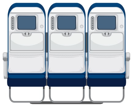 Back of the plane seat vector