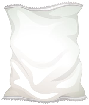 A plastic food bag vector