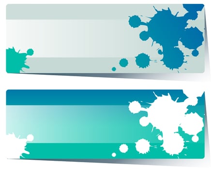 Label design with blue splash vector
