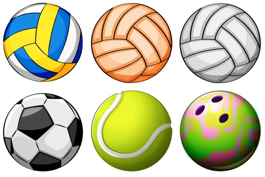 Set of sport balls vector