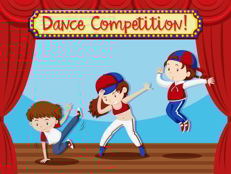 Dance Compeition performance concept vector