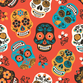 Dia de los muertos. Day of The Dead. Seamless pattern. vector