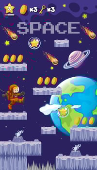 A Jumping in Space Game vector