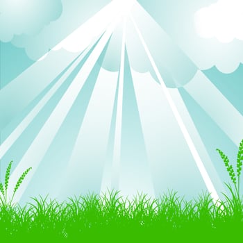 spring vector landscape