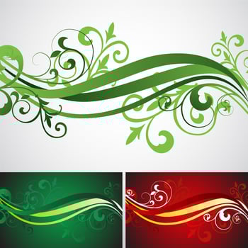 Floral ornaments illustration collection vector