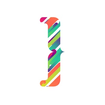 Colorful character from a typeset, vector illustration
