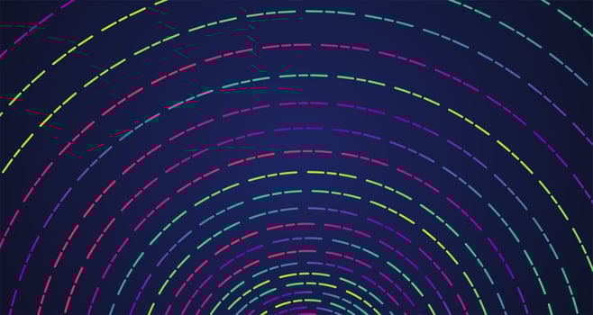 Colorful neon circles background, vector