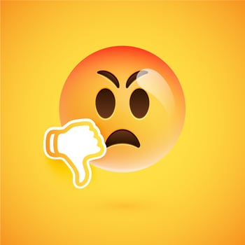 Emoticon with thumbs up, vector illustration