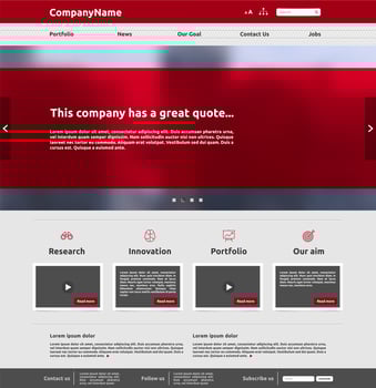 Modern website template for business, vector illustration