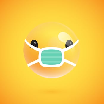 Cute high-detailed yellow emoticon for web, vector illustration