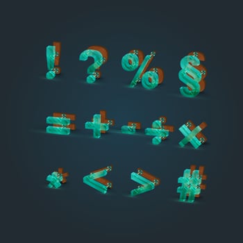 Realsitic glass and wood font set, vector illustration