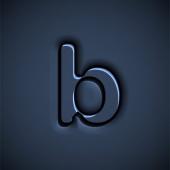 Pressed font character, vector illustration