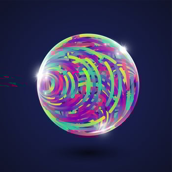 Colorful neon circles background, vector