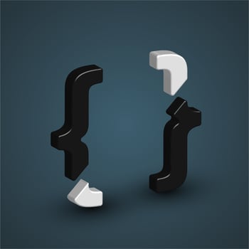 3D black and white character from a font set, vector illustration