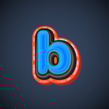 Comic font character, vector