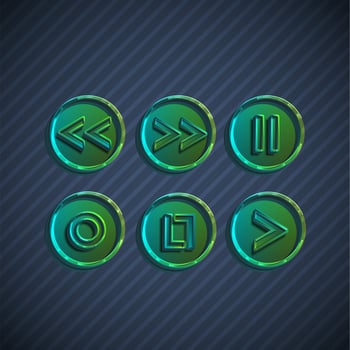 Buttons for players, vector