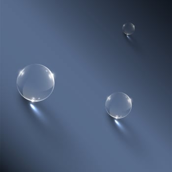 Realistic glass spheres, vector