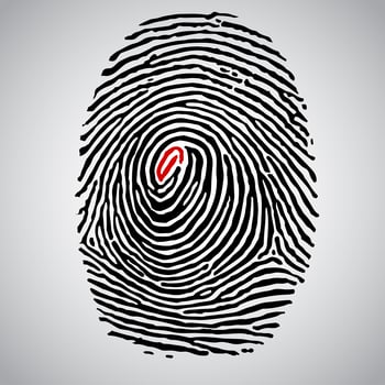 Fingerprint illustration, vector
