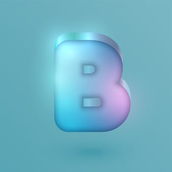 3D realistic neon character, vector
