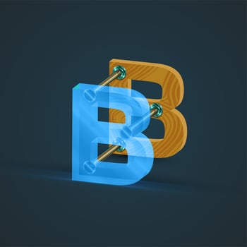 3D, realistic glass and wood character, vector