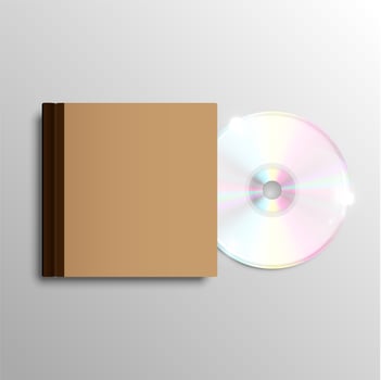 Brown CD case, vector
