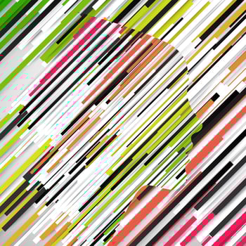 Woman face shape made by paper stripes, vector

