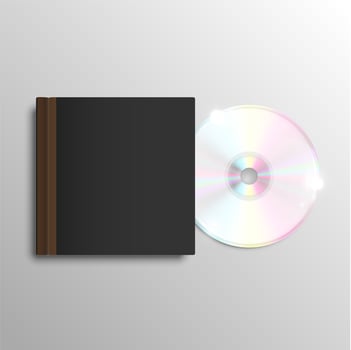 Brown CD case, vector
