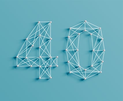 A number made by pins and lines, 3D and realistic, vector