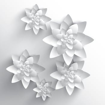 Abstract 3D paper flower vector