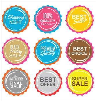 Modern badges stickers and labels collection vector
